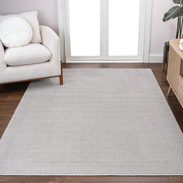 Cole Modern Minimalist Pinstripe High-low Area Rug